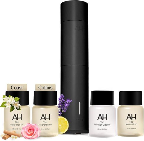 مجموعة Aura House Ultimate Diffuser Kit - موزع هواء بارد ذكي يعمل بالبلوتوث مع زيوت عطرية ومنظف ومعادل - نظام رائحة منزلي كامل وسهل in Kuwait