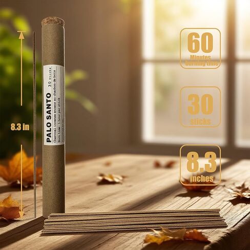 Palo Santo Incense Sticks,Natural Aromatherapy Low Smoke-Clean-Burning-8.3 Inch-1 Hour Burn Time-Yoga-Meditation,30 Sticks in Saudi Arabia
