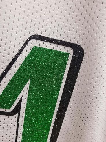 Custom Womens Blinged Football White Mesh Jersey Jalen Hurts Size XX-Large 2XL XXL in Saudi Arabia