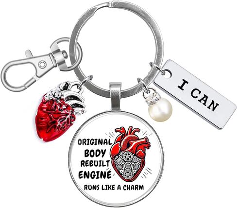 Heart Attack Survivor Gifts for Women Men Cardiac Surgery Inspirational Christmas Motivational Present New Start Keychain for Survivors Transplant Recovery Gifts for Heart Surgery Cardiology Jewelry in Saudi Arabia