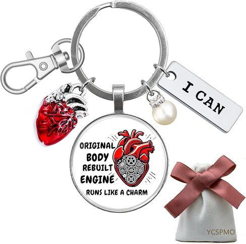 Heart Attack Survivor Gifts for Women Men Cardiac Surgery Inspirational Christmas Motivational Present New Start Keychain for Survivors Transplant Recovery Gifts for Heart Surgery Cardiology Jewelry in Saudi Arabia