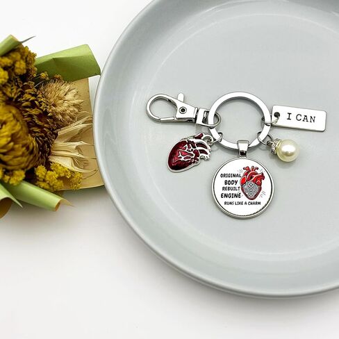 Heart Attack Survivor Gifts for Women Men Cardiac Surgery Inspirational Christmas Motivational Present New Start Keychain for Survivors Transplant Recovery Gifts for Heart Surgery Cardiology Jewelry in Saudi Arabia