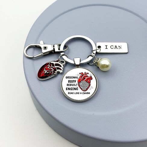 Heart Attack Survivor Gifts for Women Men Cardiac Surgery Inspirational Christmas Motivational Present New Start Keychain for Survivors Transplant Recovery Gifts for Heart Surgery Cardiology Jewelry in Saudi Arabia