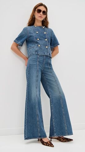 Danube Bianca Wide-Leg Jean by Ulla Johnson in Saudi Arabia