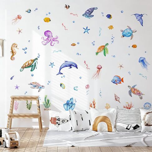 Animal Alphabet Numbers Colour Decals Stickers, ULENDIS ABC Letters Pens Space Planets Educational Wall Decals, Peel and Stick Removable Wall Decors for Toddlers Classroom Bedroom Nursery Playroom in Kuwait