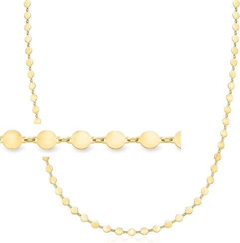 Ross-Simons Italian 18kt Gold Over Sterling Mirror-Link Necklace in Saudi Arabia
