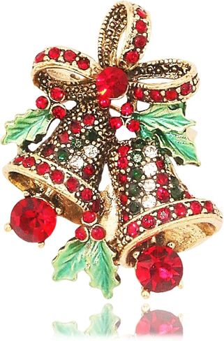 Christmas Brooches Pins for Women Fashion Christmas Tree Candy Cane Bell Elk Brooch and Pins Bulk Holiday Brooches for Women Vintage Christmas Pins Accessories Jewelry in Saudi Arabia