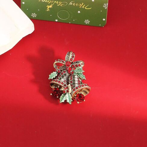 Christmas Brooches Pins for Women Fashion Christmas Tree Candy Cane Bell Elk Brooch and Pins Bulk Holiday Brooches for Women Vintage Christmas Pins Accessories Jewelry in Saudi Arabia
