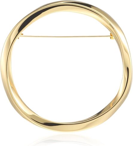 Round Circle Brooch Lapel Shawl Pin, Simple Geometry Hollow Metal Brooch Pin for Women Minimalist Dress Suit Scarf Hat Sweater Backpack Clothes Accessories Decoration Brooches Pins Fashion Jewelry in Saudi Arabia