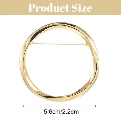 Round Circle Brooch Lapel Shawl Pin, Simple Geometry Hollow Metal Brooch Pin for Women Minimalist Dress Suit Scarf Hat Sweater Backpack Clothes Accessories Decoration Brooches Pins Fashion Jewelry in Saudi Arabia
