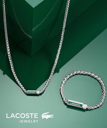 Lacoste Spelt Men's Chain Necklace, Fashionable, Eye-Catching Men's Jewelry in Saudi Arabia