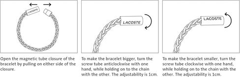 Lacoste Spelt Men's Chain Necklace, Fashionable, Eye-Catching Men's Jewelry in Saudi Arabia