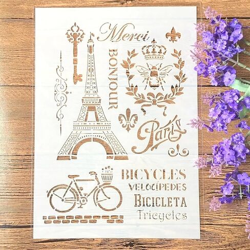 TIAMECH 8 Pieces Cactus Stencils for Painting Reusable Succulent Plants Palm Tree Layering Stencil DIY Scrapbook Coloring Decorative Templates (6 x 6 inches) in Kuwait