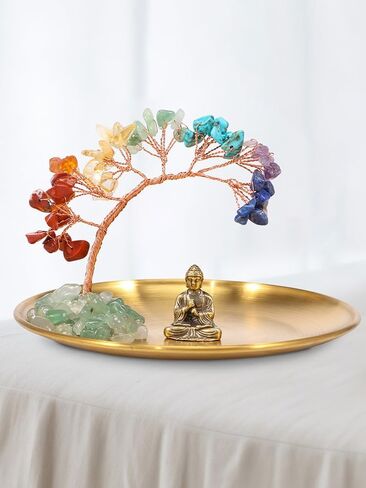 Tree and Buddha Decor Buddha Statue with Tree of Life Handmade and Statue Zen Chakra Decor for Luck Wealth Home Yoga Meditation in Saudi Arabia