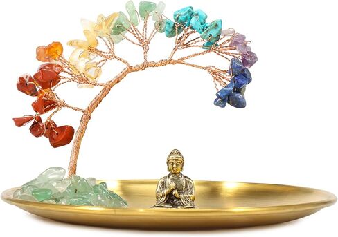 Tree and Buddha Decor Buddha Statue with Tree of Life Handmade and Statue Zen Chakra Decor for Luck Wealth Home Yoga Meditation in Saudi Arabia