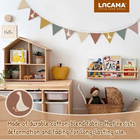 Lacama Goose Birthday Part Decorations，Baby Girls Boys Kids Room Decor, Funny Geese Triangle Bunting Banners for Farm Animal Baby Shower First Birthday Party Decorations，Kidroom in Saudi Arabia