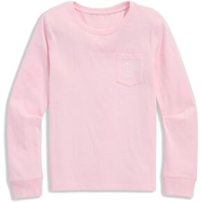 Vineyard Vines Girls Vv98 Football Long Sleeve Pocket Tee (Little Kid/Big Kid) in Saudi Arabia