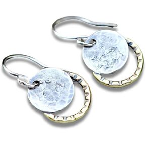 Sterling silver earrings moon dangle earrings gift for her in Saudi Arabia
