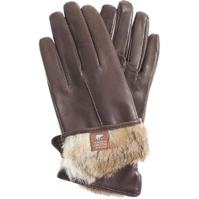 Fratelli Orsini Winter Gloves Francesca Brown for Women - Lambskin Leather Gloves with brown fur lining - color Brown in Saudi Arabia