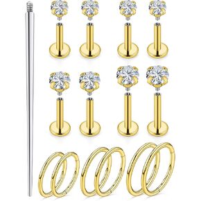 18G 16G الشفاه Labret الأنف خواتم ترصيع أقراط مسطحة الظهر 316L الجراحية الصلب ثعبان لدغات الشفاه ميدوسا مونرو خواتم دفع في الغضروف الزنمة اللولب الحلزون أقراط ترصيع 6 مم 8 مم 10 مم in Kuwait