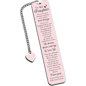 Easter Gifts for Daughter Teen Girls Bookmarks for Daughter Easter Basket Stuffers for Girls Kids Daughter Birthday Gifts to My Daughter Gift from Mom Dad Sweet 16 Stocking Stuffers for Teen Girls in Kuwait