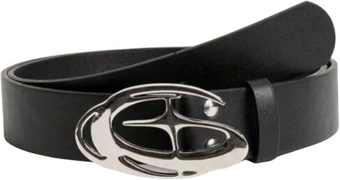 Men's Vintage Punk Moon Star Buckle Belts Y2K PU Leather Medium Waist for Jeans Streetwear in Saudi Arabia
