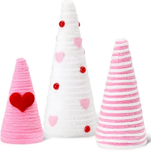 Huray Rayho 3 PCS St Patricks Day Table Decorations Tiered Tray Shamrock Mini Yarn Trees Green and White Farmhouse Decor for Holiday Indoor Room Kitchen Home Decor Party Ideal Gift in Kuwait