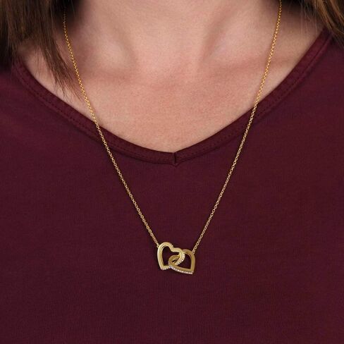 25th Birthday Gifts from Mom Dad for Daughter 25th Birthday Necklace Heart Pendant Jewelry 25 Years Old Birthday 18K Yellow Gold Finish Luxury Box in Saudi Arabia