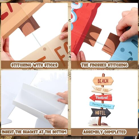 Tenceur 6 Pieces Travel Party Decorations 47.2 Inch Adventure Cutout Stand Travel Around The World Signs Cardboard Suitcase Box Compass Passport Camera Sign for Photo Booth Props Party Supplies in Saudi Arabia