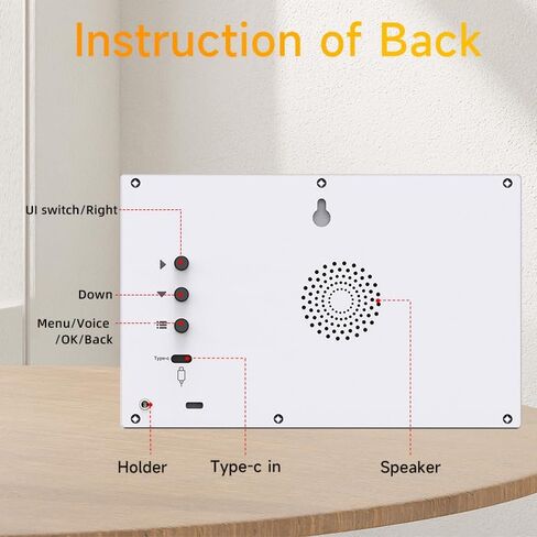 Digital Calendar Alarm Clock - Dementia Clocks for Seniors, Non-Abbreviated Memory Loss Clock with Date and Time for Elderly in Saudi Arabia