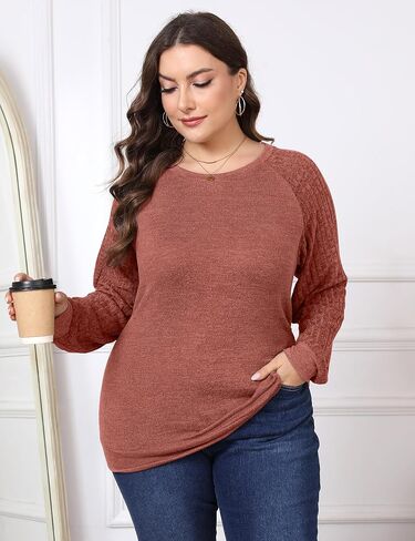 Desol Long Sleeve Shirts for Women, Tunic Tops for Women Casual Loose Fit Crew Neck, 2025 Fall Fashion Pullover Sweaters in Saudi Arabia