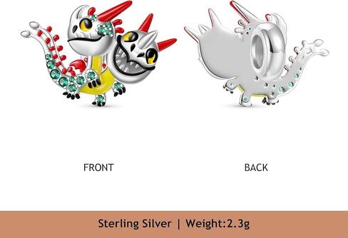 GNOCE How To Train Your Dragon Pendant Dangle Charm for Women, S925 Sterling Silver Dangle Charms for Women Wife, Valentine‘s Day, Mother’s Day Jewelry (Hideous Zippleback) in Saudi Arabia