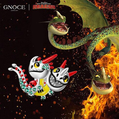 GNOCE How To Train Your Dragon Pendant Dangle Charm for Women, S925 Sterling Silver Dangle Charms for Women Wife, Valentine‘s Day, Mother’s Day Jewelry (Hideous Zippleback) in Saudi Arabia