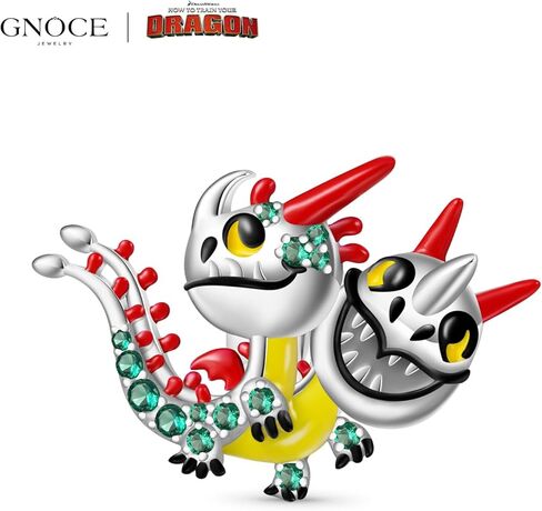 GNOCE How To Train Your Dragon Pendant Dangle Charm for Women, S925 Sterling Silver Dangle Charms for Women Wife, Valentine‘s Day, Mother’s Day Jewelry (Hideous Zippleback) in Saudi Arabia