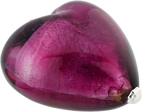 Glass Of Venice Murano Glass Heart Pendant - Silver Purple in Saudi Arabia