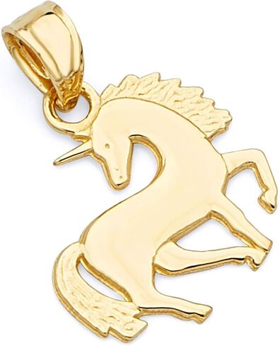 14k REAL Yellow Gold Unicorn Charm Pendant in Saudi Arabia