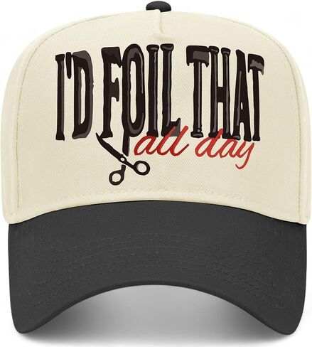 I'd Foil That All Day Hat | Hairstylist | Premium Adjustable Snapback Baseball Vintage Trucker Hat for Men & Women in Saudi Arabia