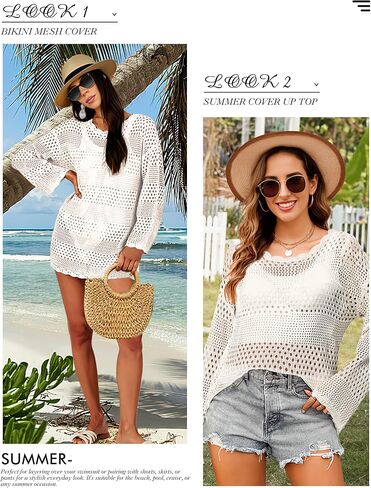 Buauty Womens Swimsuit Coverup Crochet Swim Cover Ups Bikini Bathing Suits Swimwear 2026 Summer Beach Dress Vacation Outfits in Saudi Arabia