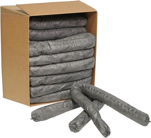 NPS Spill Control | Mildew-Resistant Absorbent Sock | Water Absorbing Snake, 3" x 48", 52-Gal Absorbency, Pack of 30, 30GS34 in Saudi Arabia