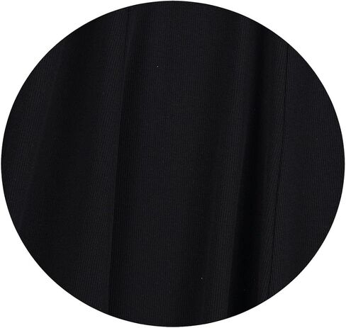 Women’s Panel Midi Length Skirt- Ribbed Cotton Elastic Waist Office Pleated Skirt in Saudi Arabia