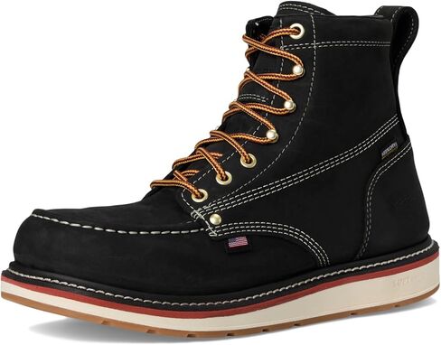 KEEN Utility Mens Liberty 6" Waterproof Boots (Carbon Toe), Black/Gum 10 Medium in Saudi Arabia
