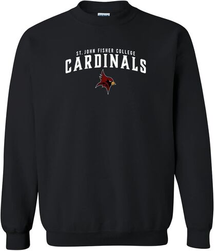 سويت شيرت CreatMyTee Saint John Fisher College Mascot Logo للجنسين برقبة دائرية - SJFU Cardinals Apparel in Saudi Arabia