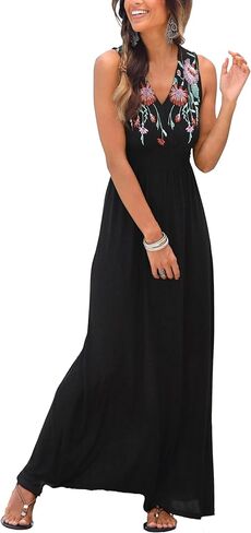 LASCANA Women's V-Neck Maxi Dress in Saudi Arabia