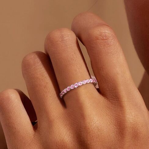 1pc Sparkle White Interval Zircon Engagement Wedding Band For Women Ring Material Promise Eternity Fine Jewelry Gift For Party Dating in Saudi Arabia