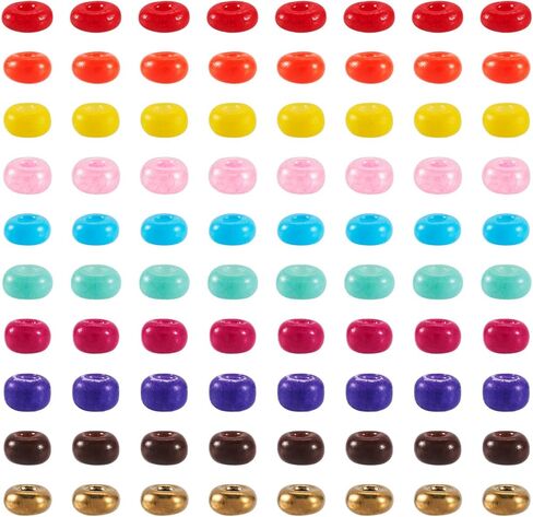 1500Pcs 4mm Lampwork Rondelle Beads 20 Colors Crystal Pony Beads Pastel Seed Beads Bulk for Crafts DIY Friendship Bracelets Earring Beading Jewelry Making Supplies in Saudi Arabia