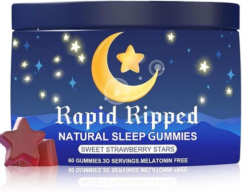 Radiya Natural Sleep Aid Gummies - Effective Melatonin 6 mg Fall Asleep Quickly and Gently in 30 Minutes - Sleep+ Gummies for Adults a Restful Night's Sleep - 60 Count (1pc) in Saudi Arabia