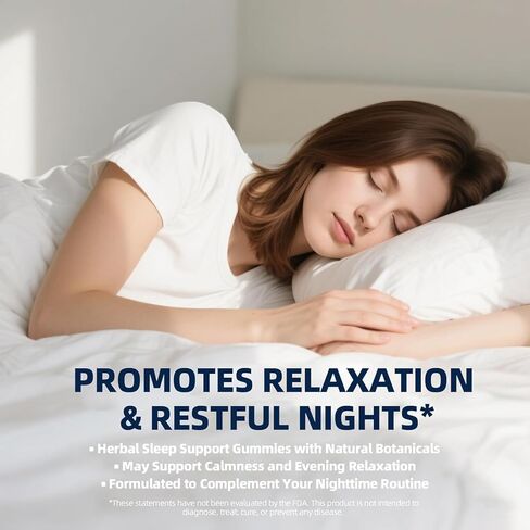 Radiya Natural Sleep Aid Gummies - Effective Melatonin 6 mg Fall Asleep Quickly and Gently in 30 Minutes - Sleep+ Gummies for Adults a Restful Night's Sleep - 60 Count (1pc) in Saudi Arabia