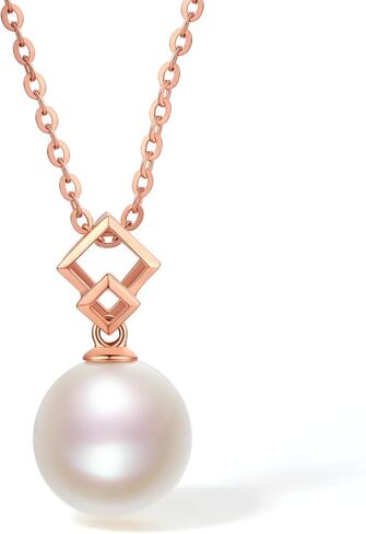 18K Gold Pendant for Women Pearl Pendants Teardrop Charm Simple Drop Cultured Freshwater Pearls Charms Layered Trendy Bead Fashion Minimalist Tiny Beads Solid Gold Gift Wedding Birthday Anniversary in Saudi Arabia