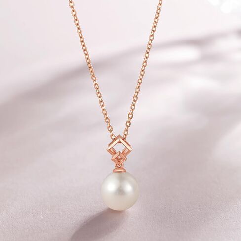 18K Gold Pendant for Women Pearl Pendants Teardrop Charm Simple Drop Cultured Freshwater Pearls Charms Layered Trendy Bead Fashion Minimalist Tiny Beads Solid Gold Gift Wedding Birthday Anniversary in Saudi Arabia