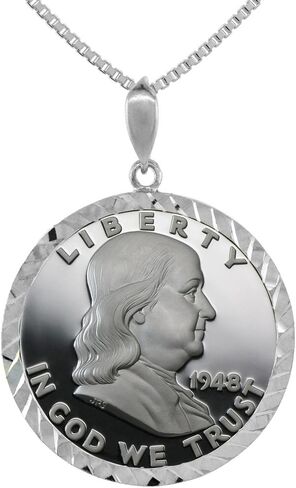 Sterling Silver Diamond Cut Half Dollar Bezel 30 mm Coins Prong Back 50 Cent Coin NOT Included in Saudi Arabia